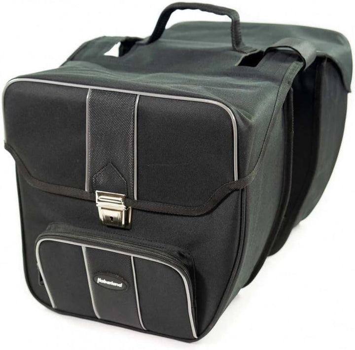Haberland Unisex – Erwachsene Fahrradtasche Doppeltasche, Schwarz, 32 x 34 x 16 cm, 25 Liter