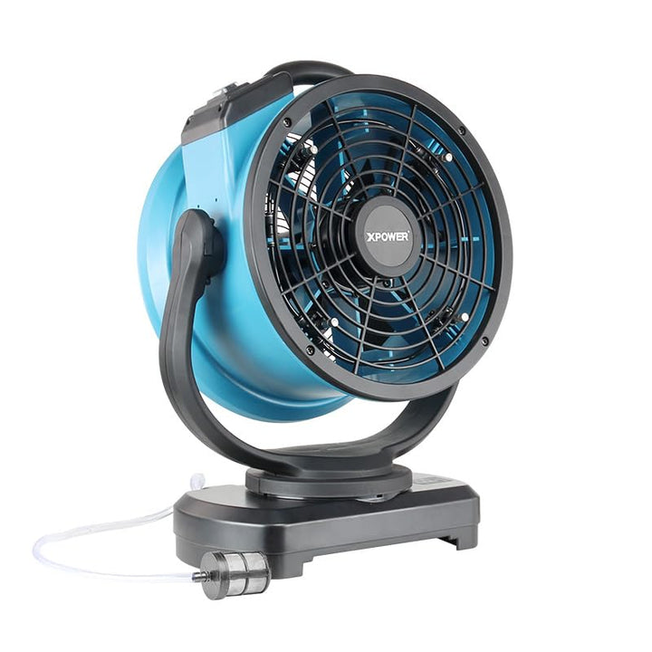 XPower Misting Fan Outdoor Cooling Oscillating Heavy Duty Powerful High Velocity Ideal for Camping,