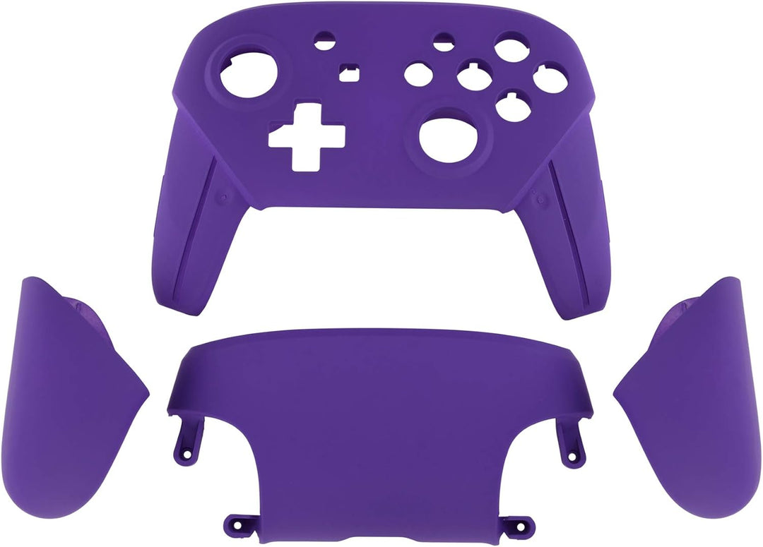 eXtremeRate Griff Hülle Set für Switch Pro Controller, Matt DIY-Ersatz Front Case/Rücken Gehäuse&amp;Han
