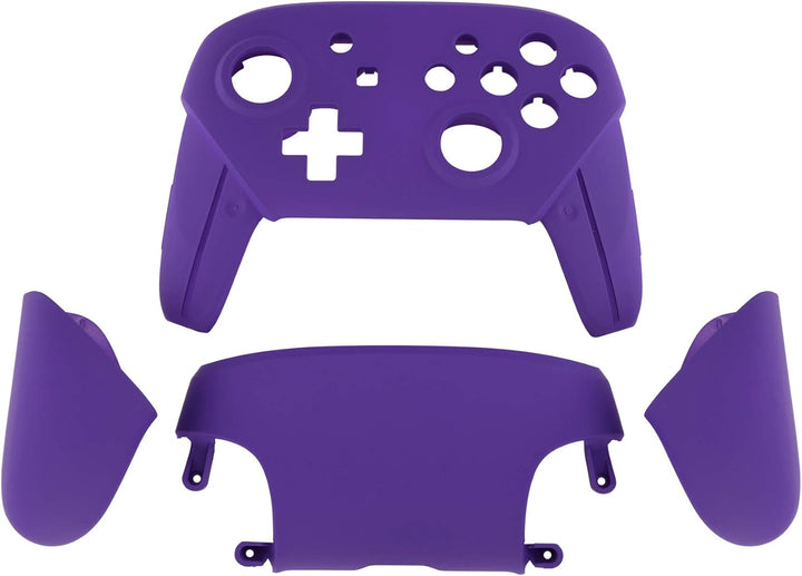 eXtremeRate Griff Hülle Set für Switch Pro Controller, Matt DIY-Ersatz Front Case/Rücken Gehäuse&amp;Han