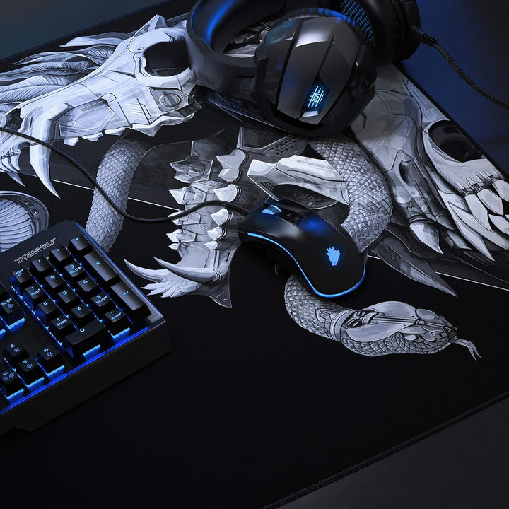 CSL - Übergrösse Mauspad Gaming Titanwolf 1200x600mm - XXXL Mousepad gross mit Motiv - XXXL Tischunt