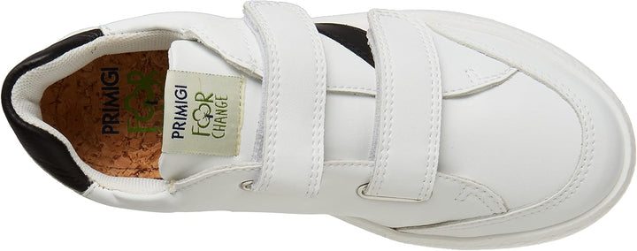 PRIMIGI Unisex Kinder Pun 19200 Sneaker 28 EU Bianco Nero, 28 EU Bianco Nero