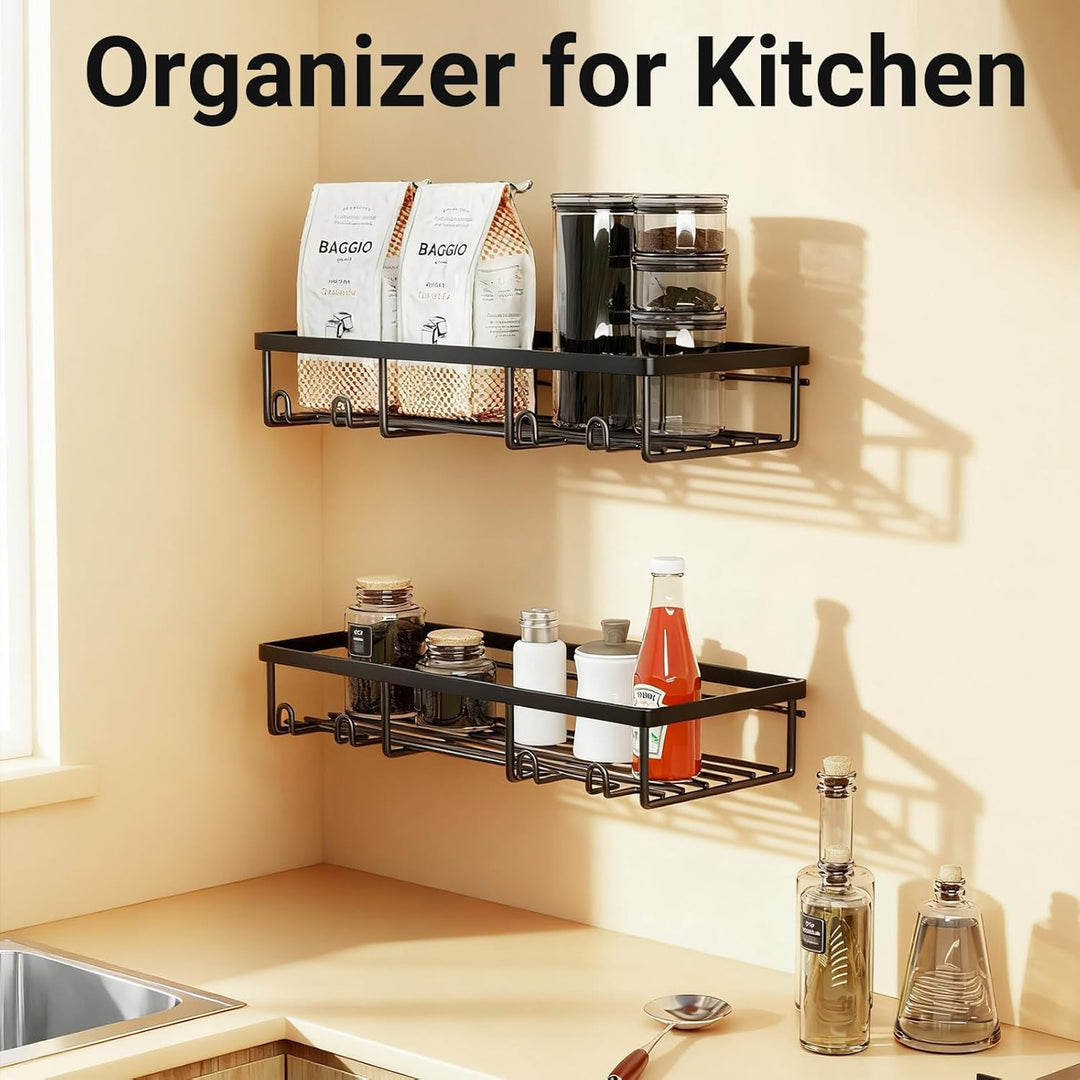 [2 Stück] Duschablage Ohne Bohren Ecke, Langlebige Edelstahl Rostfreies Badezimmer Organizer Regal g