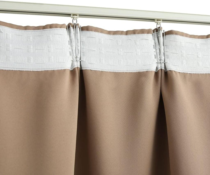 WIFESE 2 Stück Verdunkelungsvorhänge mit Haken 140x225 cm Taupe Vorhang Blickdicht Gardine Curtains