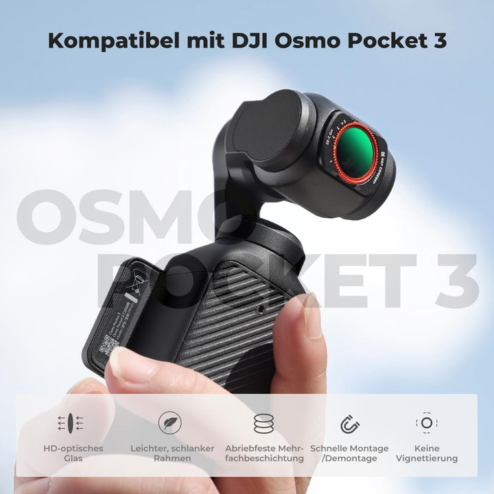 K&F CONCEPT magnetisches ND Filter, kompatibel mit DJI Osmo Pocket 3, Variabler ND Filter ND2-ND32,