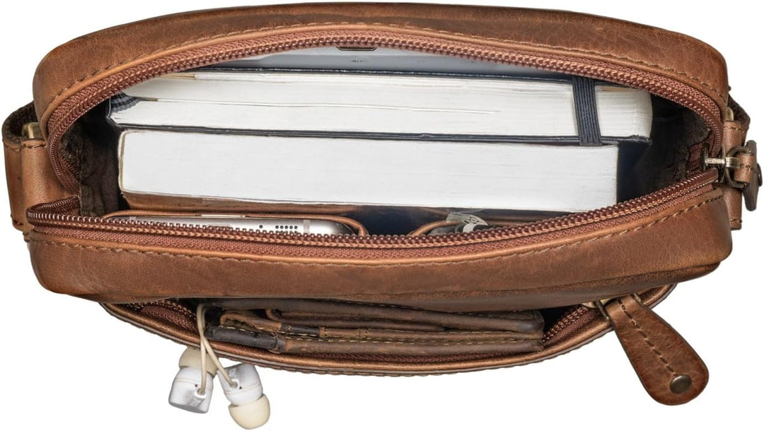 STILORD 'Blake' Herrentasche zum Umhängen Leder Kleine Schultertasche Männer 8 Zoll Messenger Bag DI