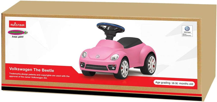 JAMARA 460406 - Rutscher VW Beetle - Kippschutz, Hupe am Lenkrad, originalgetreue Optik, pink