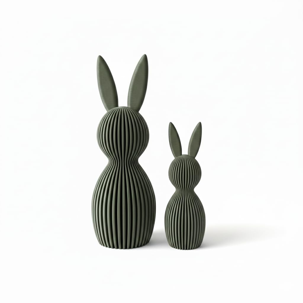 Generisch Scandi Osterhase 3D Deko – Minimalistische Osterdekoration im skandinavischen Design – Ger