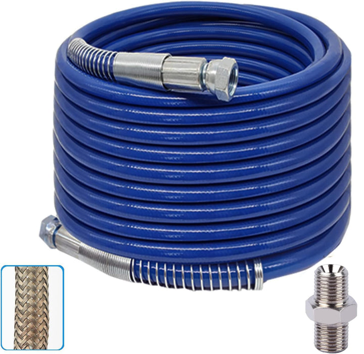 30M x 1/4" Airless Farbsprühschlauch, mit Schlauchverlängerungskupplung, für Airless Farbsprühsystem