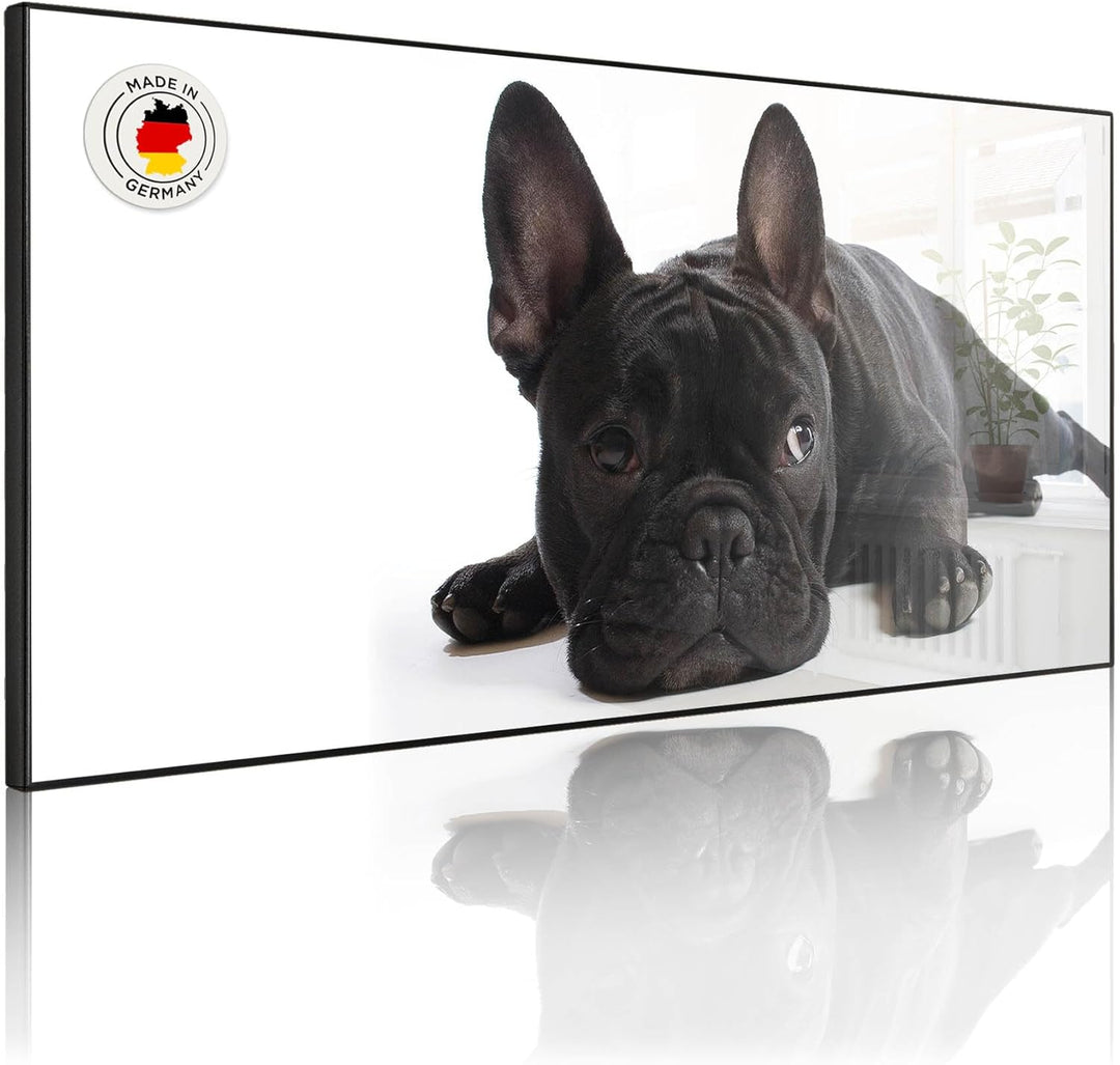 banjado Magnettafel schwarz 78 x 37cm / Magnetwand Metall/Magnetpinnwand als Memoboard/Pinnwand Magn