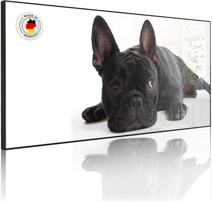 banjado Magnettafel schwarz 78 x 37cm / Magnetwand Metall/Magnetpinnwand als Memoboard/Pinnwand Magn