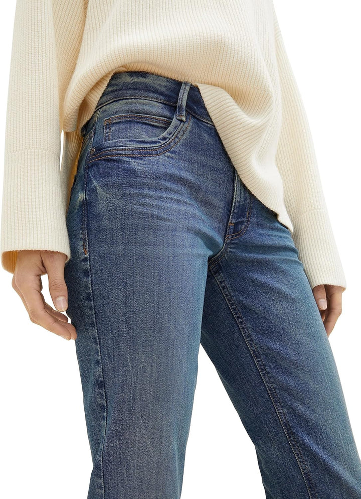TOM TAILOR Damen Alexa Straight Jeans 29W / 32L 10281 - Mid Stone Wash Denim, 29W / 32L 10281 - Mid