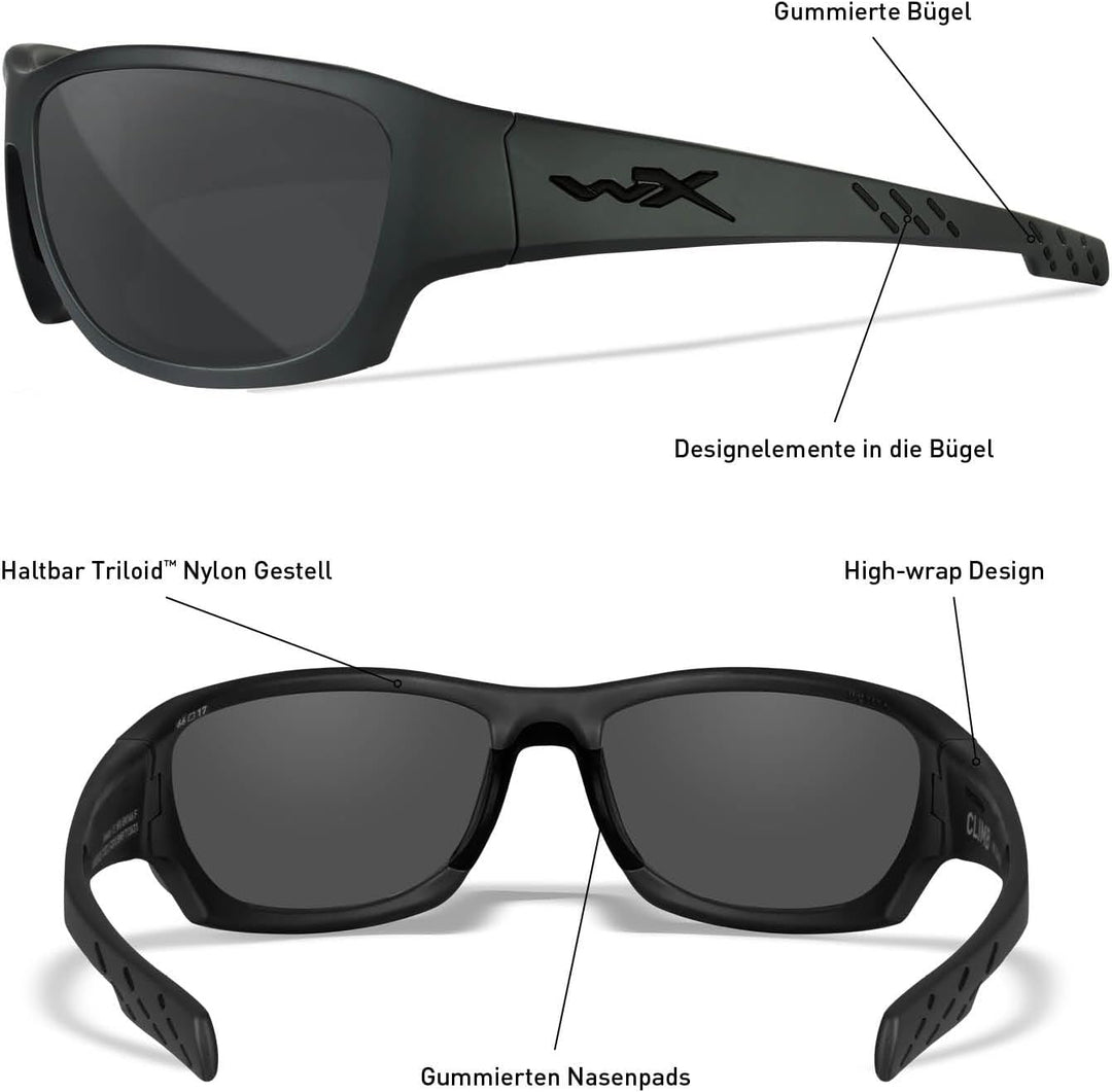 Wiley X │ WX Climb | Sonnenbrille Herren | Sonnenbrille Herren Polarisiert │ 100% UVA/UVB-Schutz | I