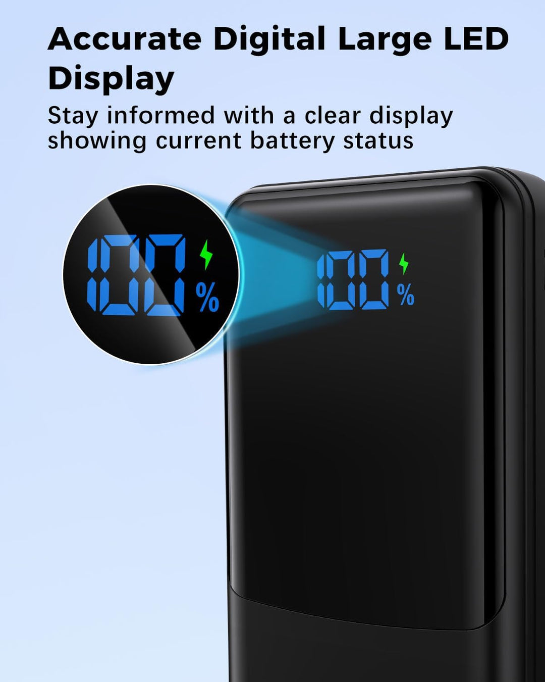 Power Bank 27000mAh, Powerbank Schnellladefunktion USB C PD 30W Fast Charge, Portable Charger für Sa