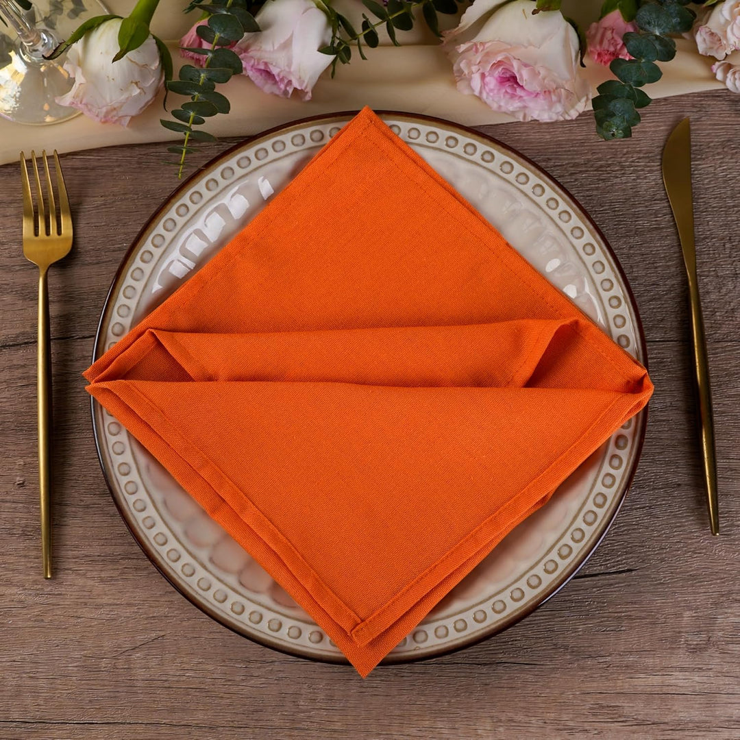 weich Polyester -Leinen gemischt Abendessen Cloth Servietten, 12 Stück (40 x 40 cm), für Veranstaltu