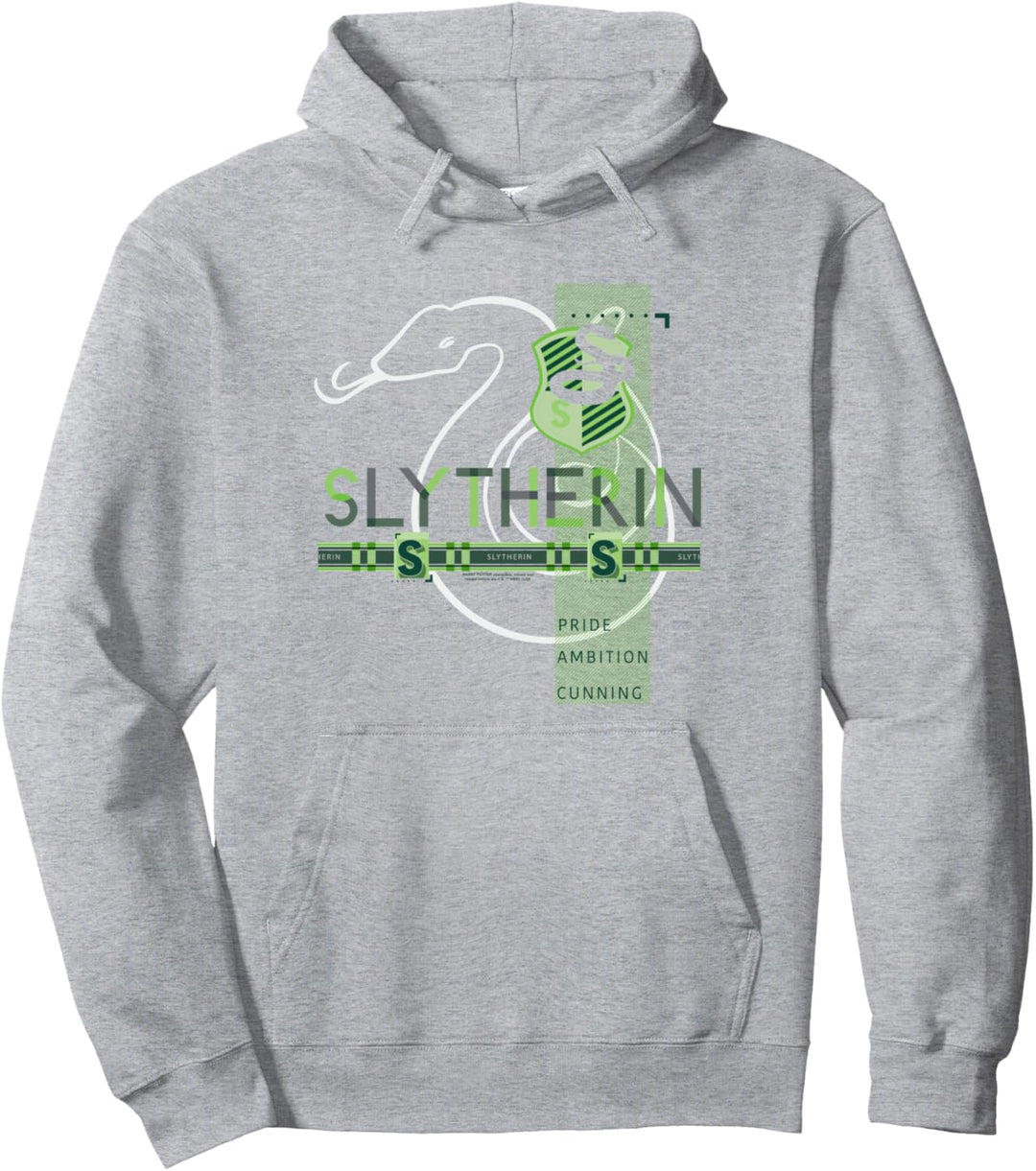 Harry Potter Slytherin Pattern Crest Pullover Hoodie