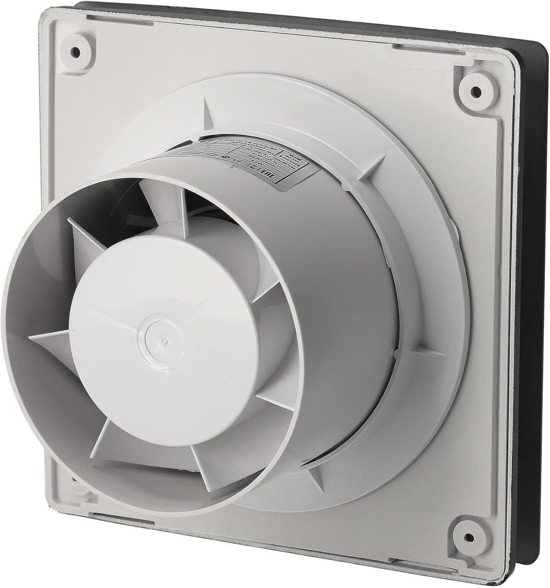 Horoz Electric Badlüfter 100 mm Anthrazit 12 W FELIX - Leiser Wandlüfter aus ABS mit Filter 43 dB, L