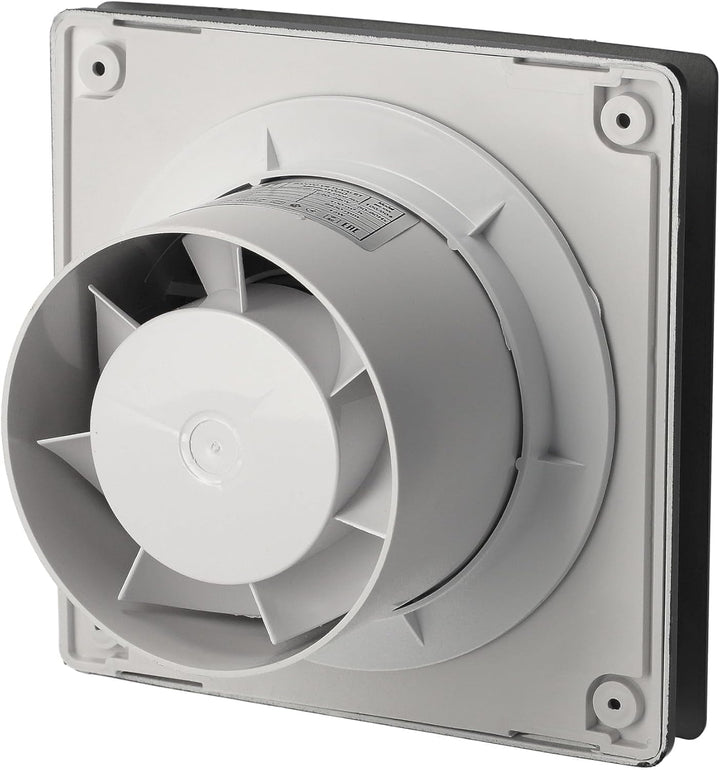 Horoz Electric Badlüfter 100 mm Anthrazit 12 W FELIX - Leiser Wandlüfter aus ABS mit Filter 43 dB, L