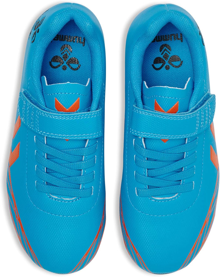 hummel Klettverschluss Turf, Soft Ground, Firm Ground Top Star Fussball Kinder 32 EU Blue Orange, 32
