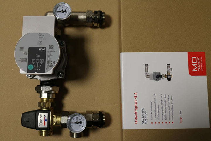 MD technic Pumpengruppe für Fussbodenheizung mit Wilo Yonos Pumpe und drei wege Mischer AFRISO Kvs 2