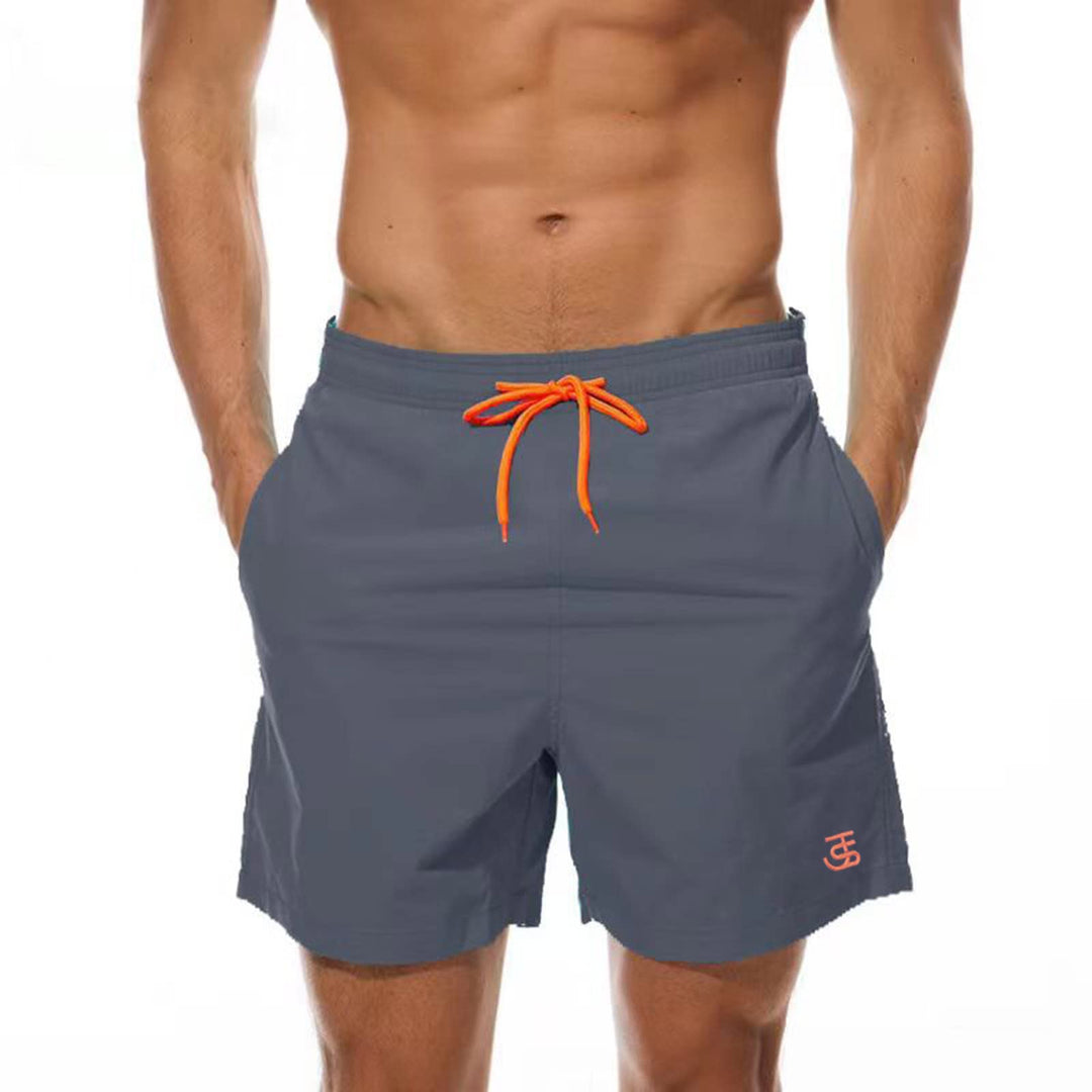 JustSun Badehose Herren Schnelltrocknend Boardshorts mit Mesh-Futter und Verstellbarem Tunnelzug S G