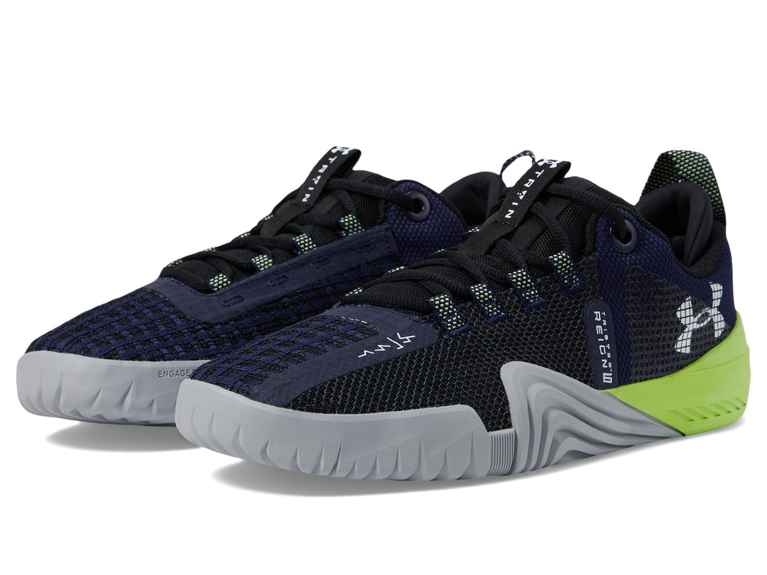 Under Armour Herren Reign 6Sneaker 45 EU Midnight Navy Morph Green White, 45 EU Midnight Navy Morph
