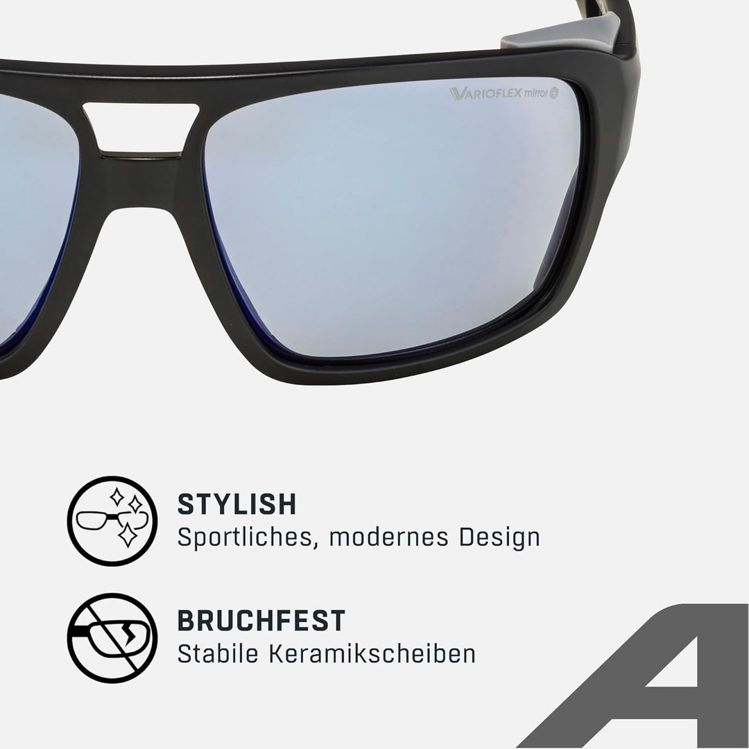 ALPINA SKYWALSH V - Selbsttönende, Bruchfeste & Beschlagfreie Sport- & Fahrradbrille Mit 100% UV-Sch