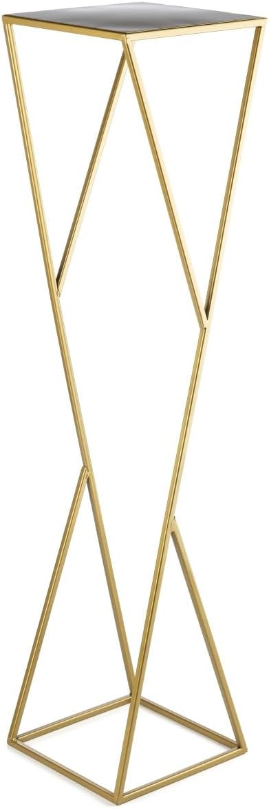 HowHomely Blumenständer Metall 100 x 24 cm - Solider und Minimalistischer Blumenhocker - Gold Pflanz