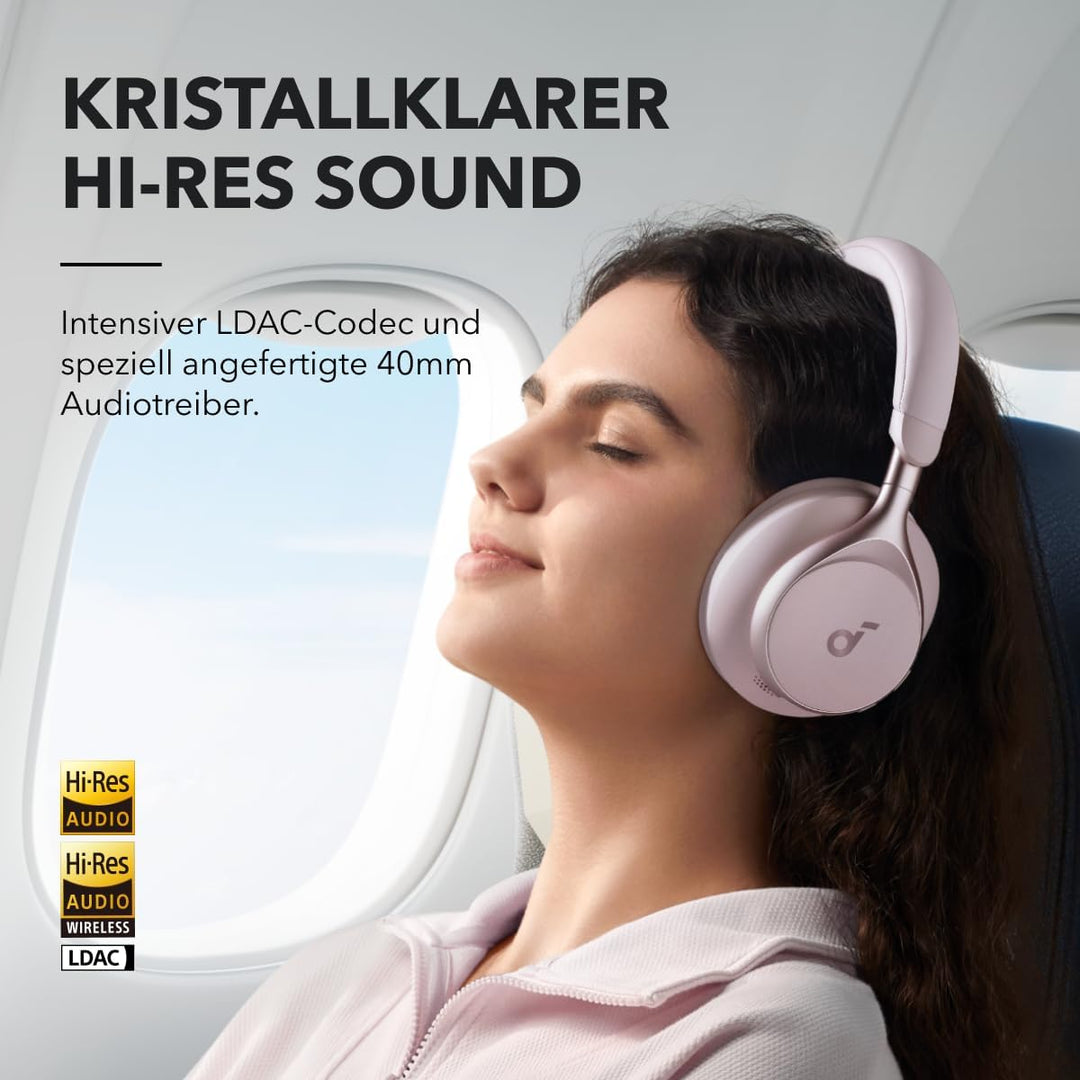 soundcore by Anker, Space One, Active Noise Cancelling Headphones, 2X Stronger Voice Reduction, 40H