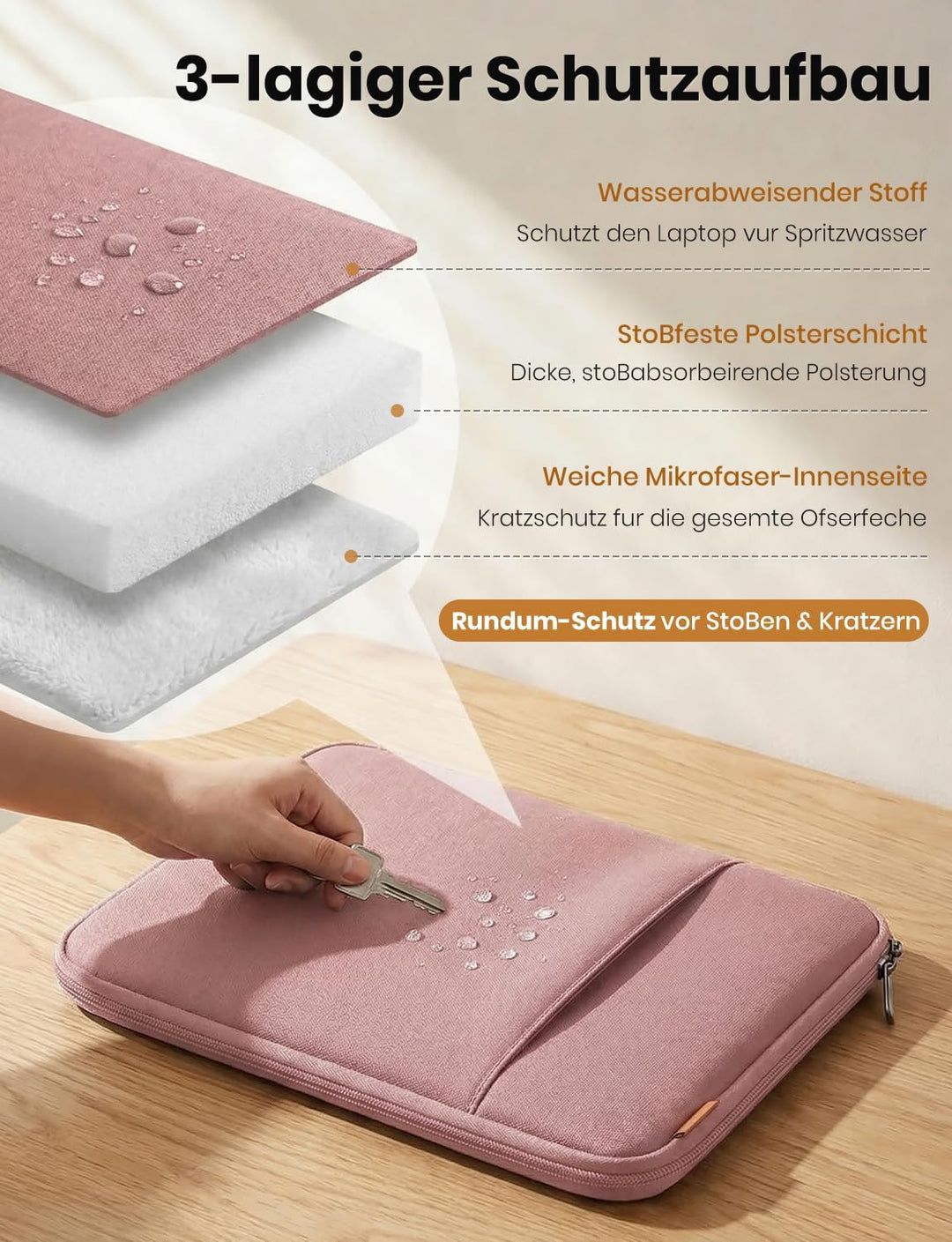 DOMISO Laptoptasche Hülle Stossfest Wasserdicht Laptop Sleeve PC Case Notebook Schutztasche,LP07 16
