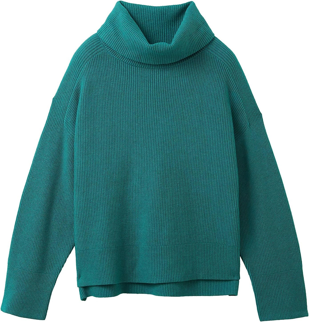 Tom Tailor Damen 1037786 Pullover mit Rollkragen (1er Pack) XL 32402 - Ever Green Melange, XL 32402