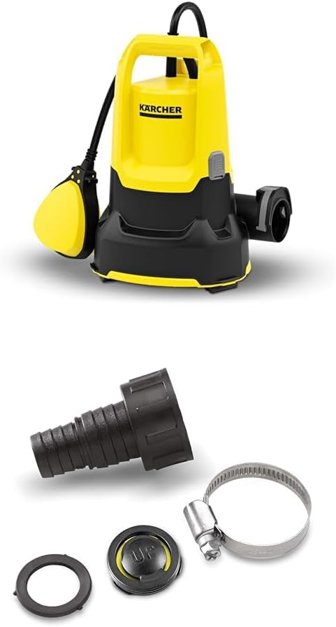 Kärcher SP 9.000 Flat flachsaugende Tauchpumpe, Fördermenge: 9.000 l/h & 6.997-359.0 Anschluss (geei