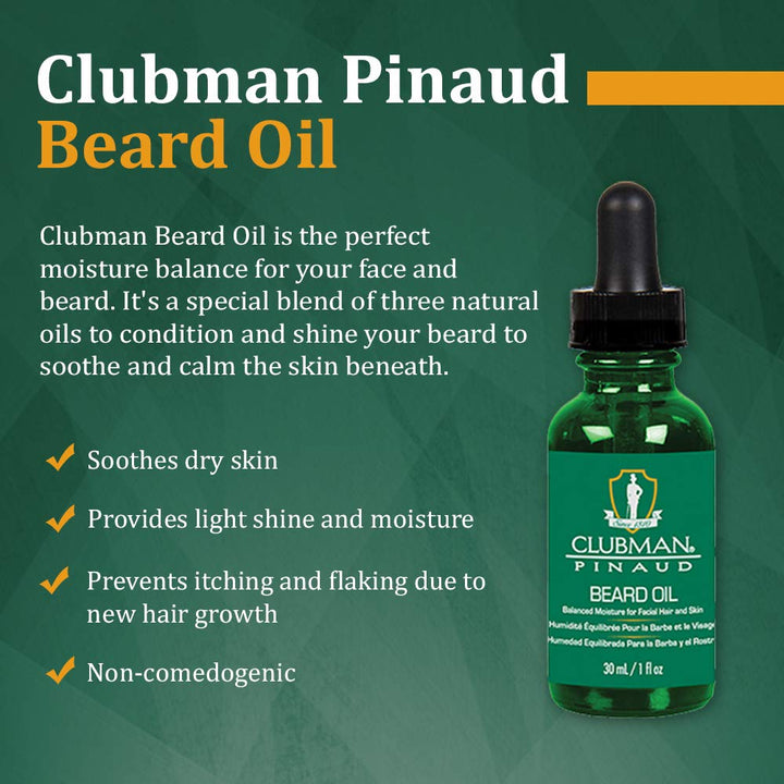 Clubman Pinaud Beard Oil, Bartöl, 1er Pack (1 x 30 ml)