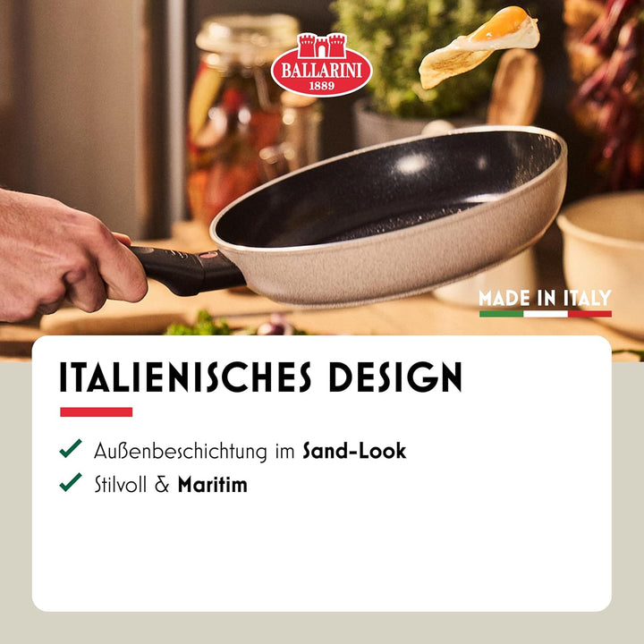 BALLARINI Ledro Grillpfanne, 28 cm, Aluminium, Induktionsgeeignet, Keramik-Antihaftbeschichtung, The