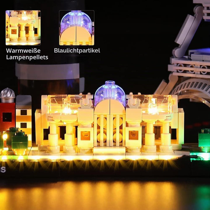 Led Licht Set für Lego Architecture Paris,Dekorations Led Beleuchtungs Set für Lego 21044 Exklusives
