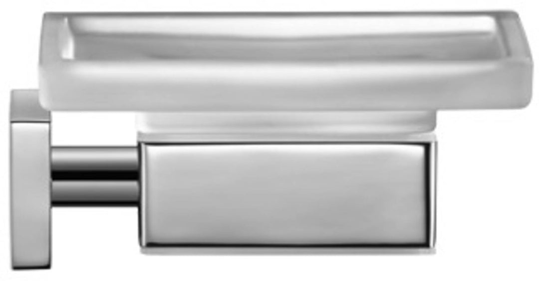 Duravit Seifenschale Karree, Seifenhalter für Wandmontage, Seifenablage in Chrom, 11,5 cm x 12 cm, S
