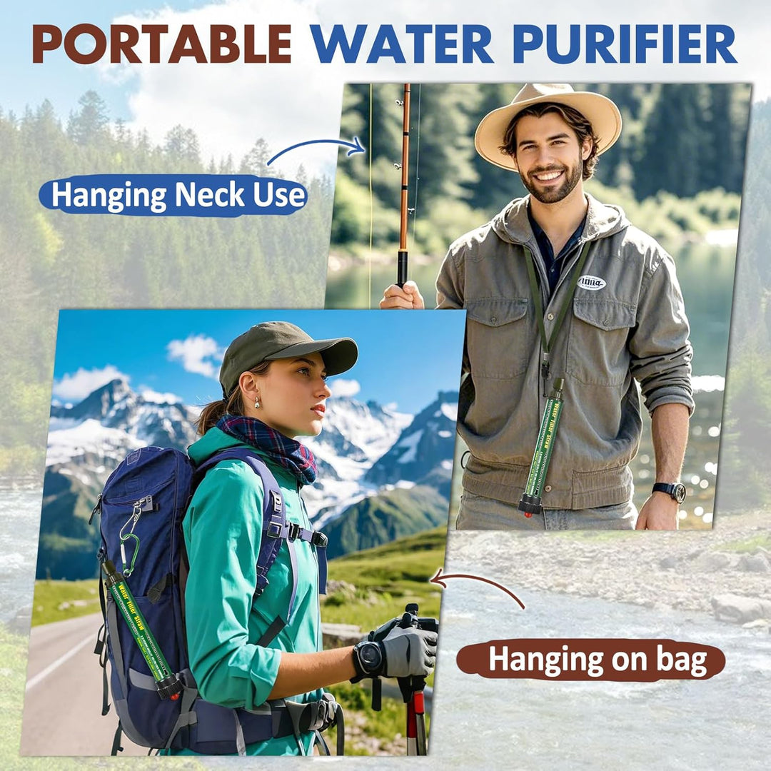 Wasserfilter Outdoor 2000L Mini Tragbarer Camping Wasseraufbereitung Entfernt 99.99% Bakterien Filte