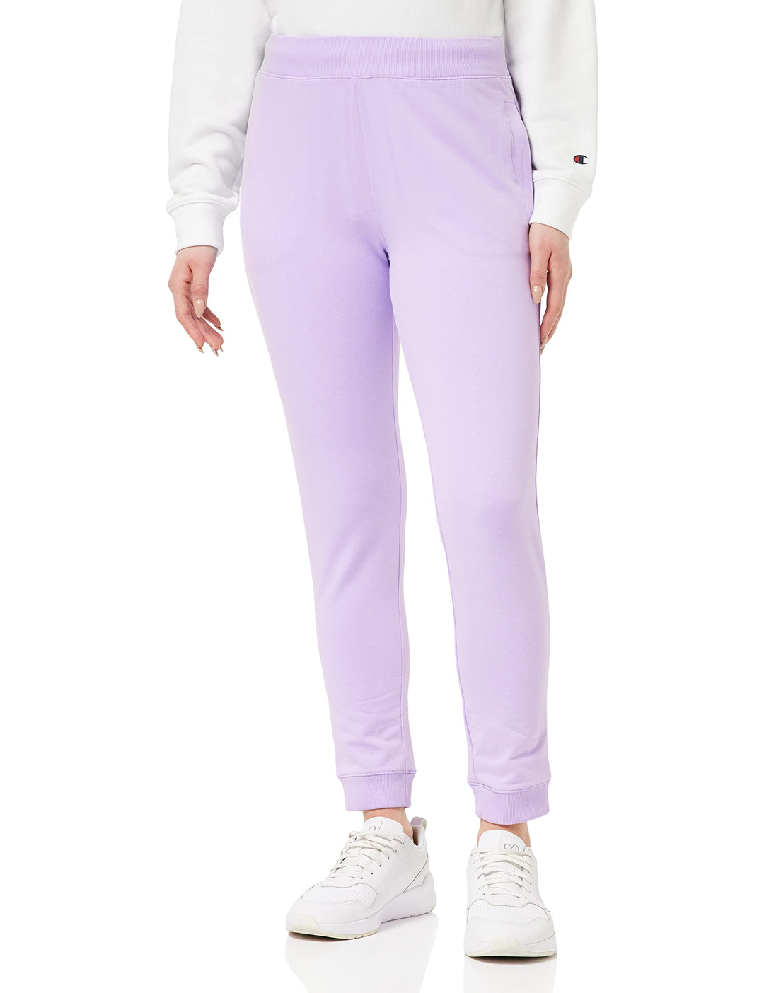 Champion Damen Legacy American Classics Pocket Logo High Waist Rib Cuff Trainingshose, Lavendel