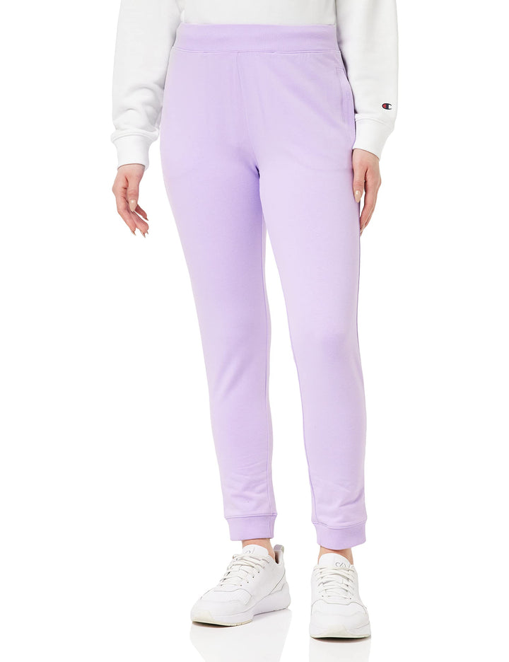 Champion Damen Legacy American Classics Pocket Logo High Waist Rib Cuff Trainingshose, Lavendel