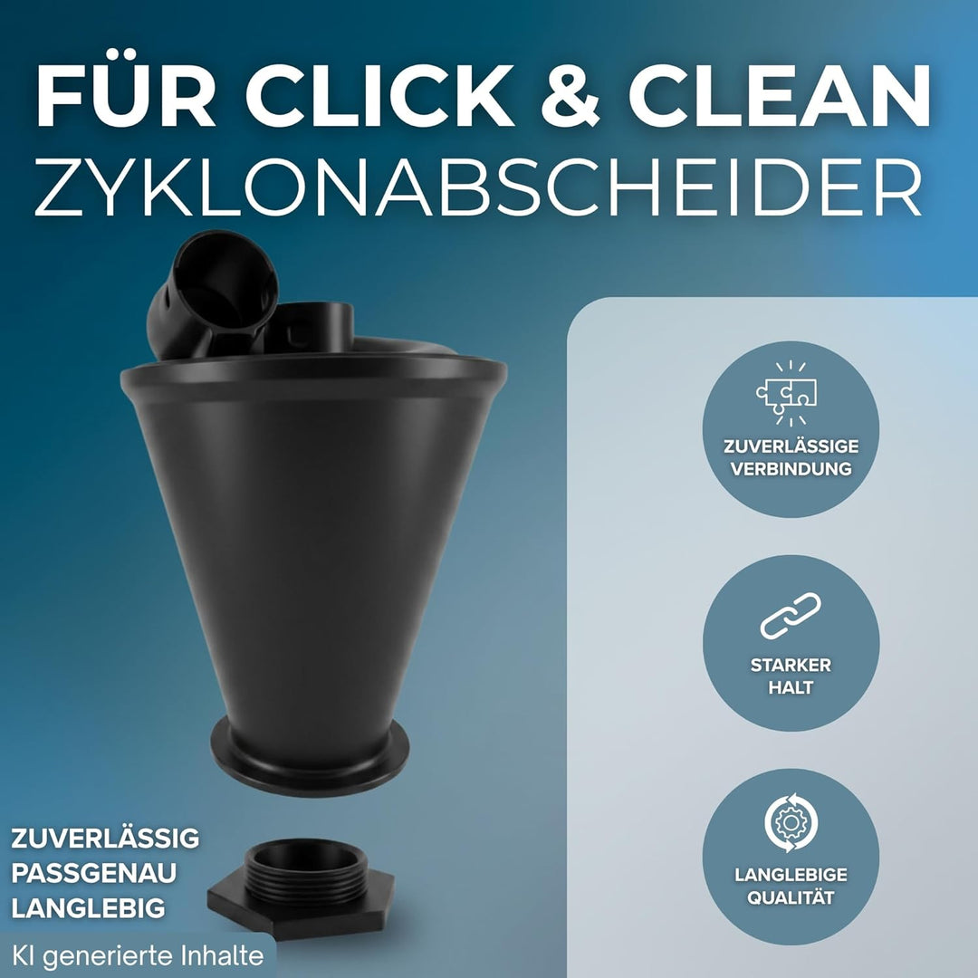 Staubsauger Vorabscheider passend für Bosch Click and Clean Zyklon Staubabsaugung Filter Abscheider