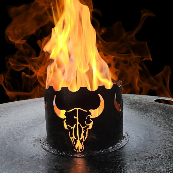 Terma Wokaufsatz/Wokkrone Motiv BBQ Stier passend für durchm. 20cm für Feuerplatte, Grillplatte, Wok
