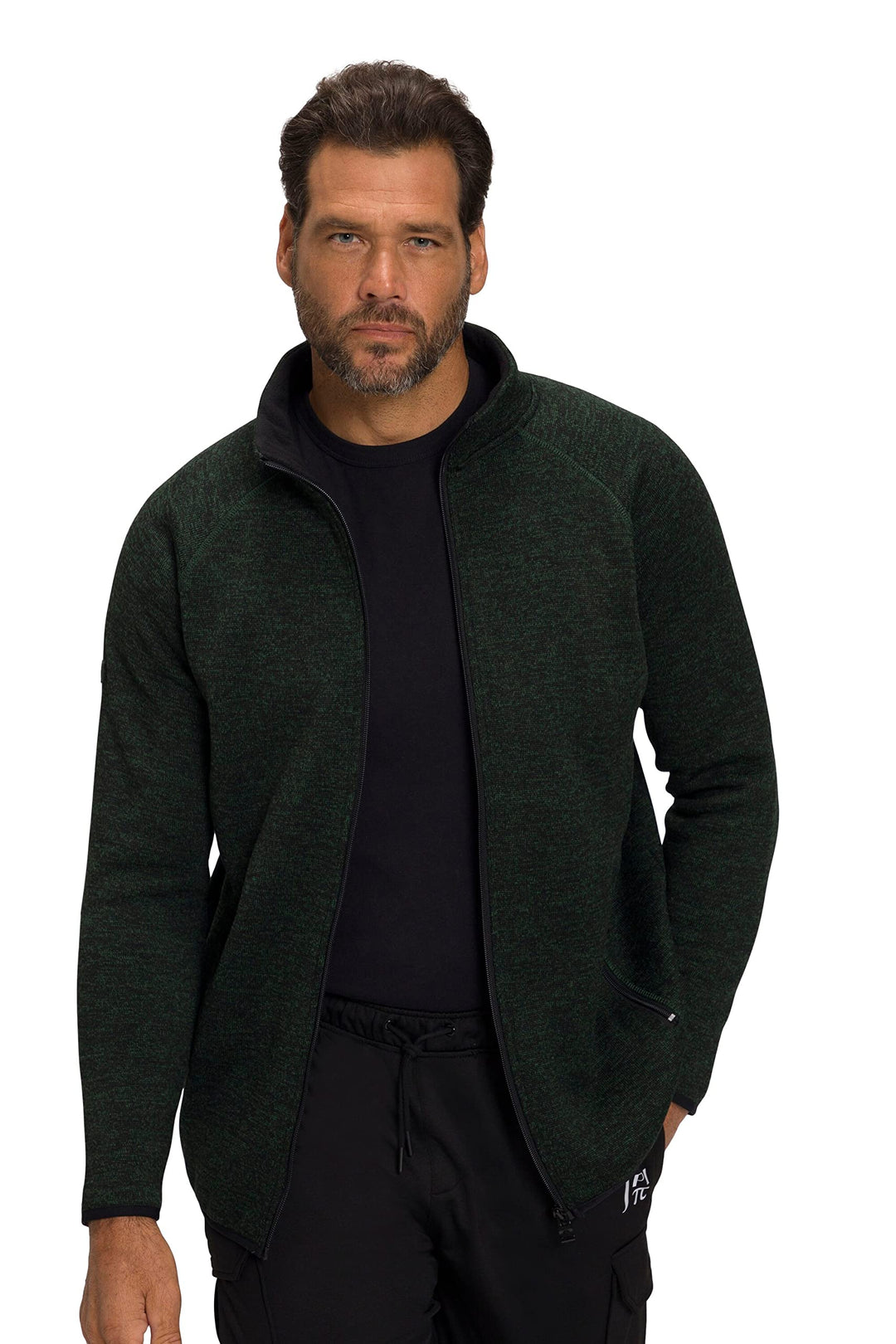 JP 1880 Strickfleece-Jacke 802394 7XL Dunkelgrün, 7XL Dunkelgrün