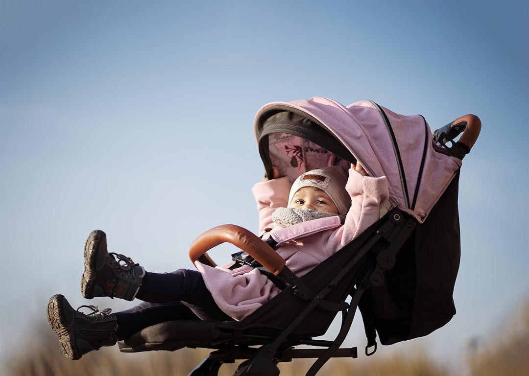 MoMi ESTELLE Kinderwagen ab 6. Monat (bis 15 kg), klappbarer Buggy mit 5-Punkt-Sicherheitsgurt, Eink