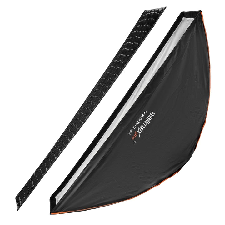 Walimex pro Studio Line Striplight SB QA für Aurora/Bowens/Walimex pro – Softbox, Fläche 30x140cm, 4