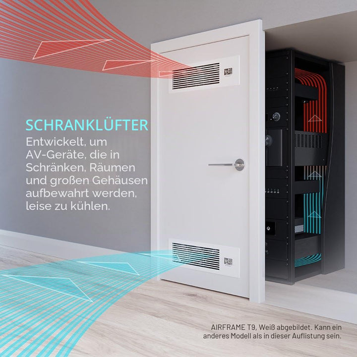 AC Infinity AIRFRAME T7 Lüftersystem mit hohem Luftstrom, 400mm, Abluftstrom, für AV-Geräte, Räume,
