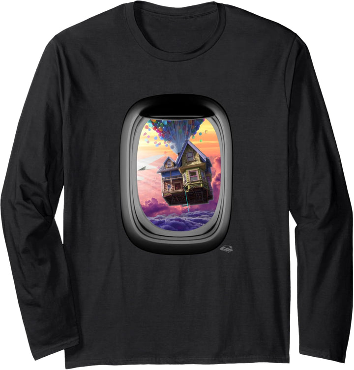Disney Pixar Up House Balloons Window View Langarmshirt