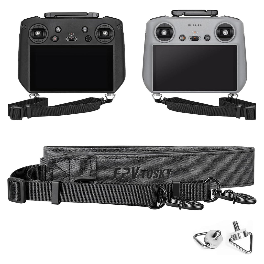 FPVtosky Lanyard Gurt für DJI RC/RC 2/RC Pro 2/Plus, Verstellbar aus Leder | Komfortables PU-Leder,