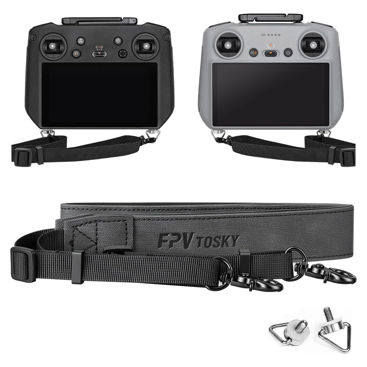 FPVtosky Lanyard Gurt für DJI RC/RC 2/RC Pro 2/Plus, Verstellbar aus Leder | Komfortables PU-Leder,