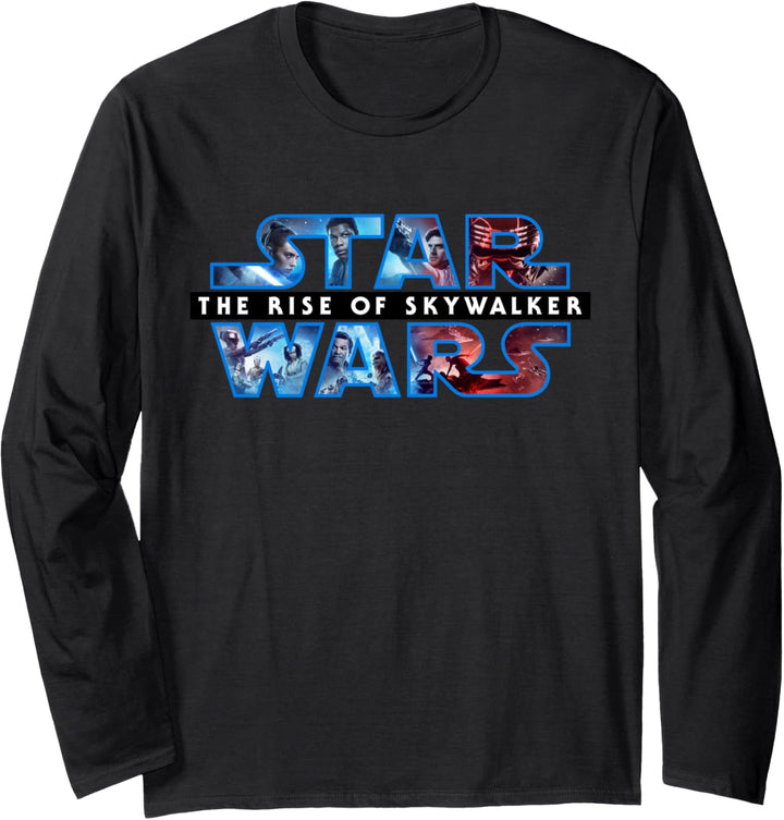 Star Wars The Rise of Skywalker Logo with Characters Langarmshirt