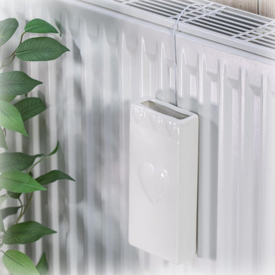 com-four® 3x Luftbefeuchter Heizung - Heizkörper Luftbefeuchter mit Herzmuster - Heizung Wasserverdu